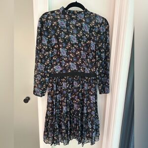 Rebecca Taylor floral long sleeve dress, size 4